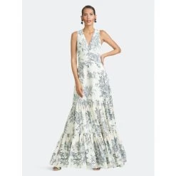 Sachin & Babi Rori Gown Dresses Grey/ivory Toile Print