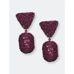 Sachin & Babi Chrystie Earrings Metallic Magenta