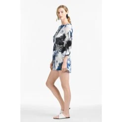 Sachin & Babi Charlotte Shorts Blue Ikat Floral